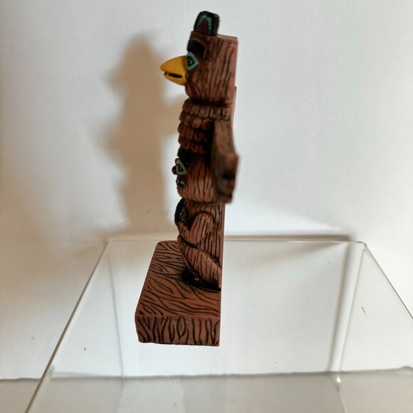 Alaska Totem Pole Resin Sculpture Hand Painted Home Decor Souvenir - Picture 7 of 11